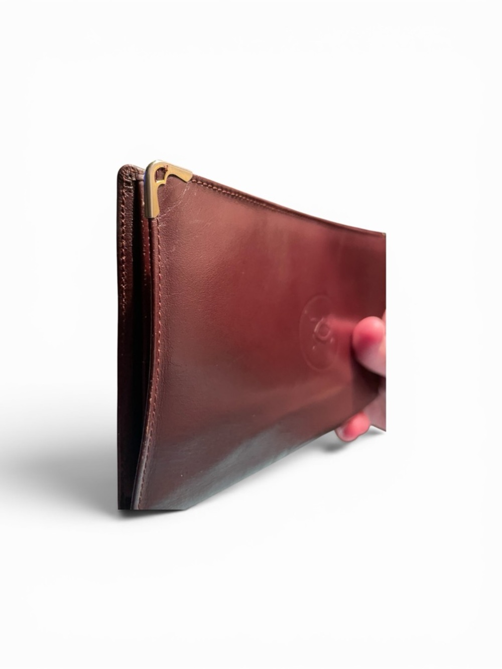 Vintage Cartier Paris "Must de Cartier" Bordeaux Leather Long Wallet - Picture 13 of 14